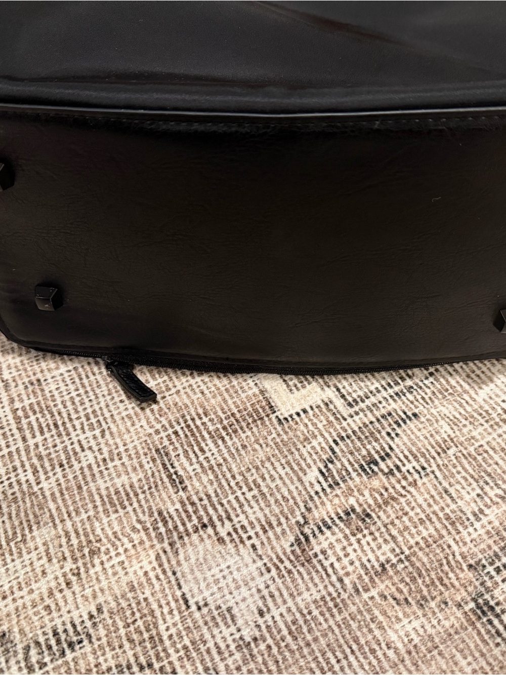 Beis Black Commuter Tote Bag with Leather Top Handles - Picture 2 of 4